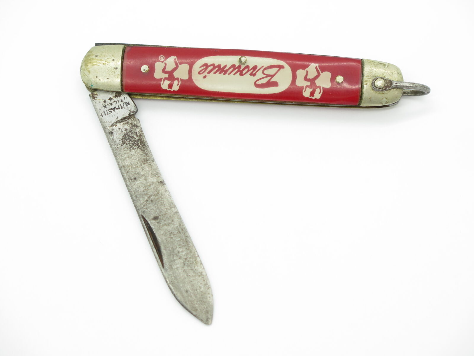 Vintage Kutmaster Utica USA Brownie Girl Scout Folding Pocket Knife