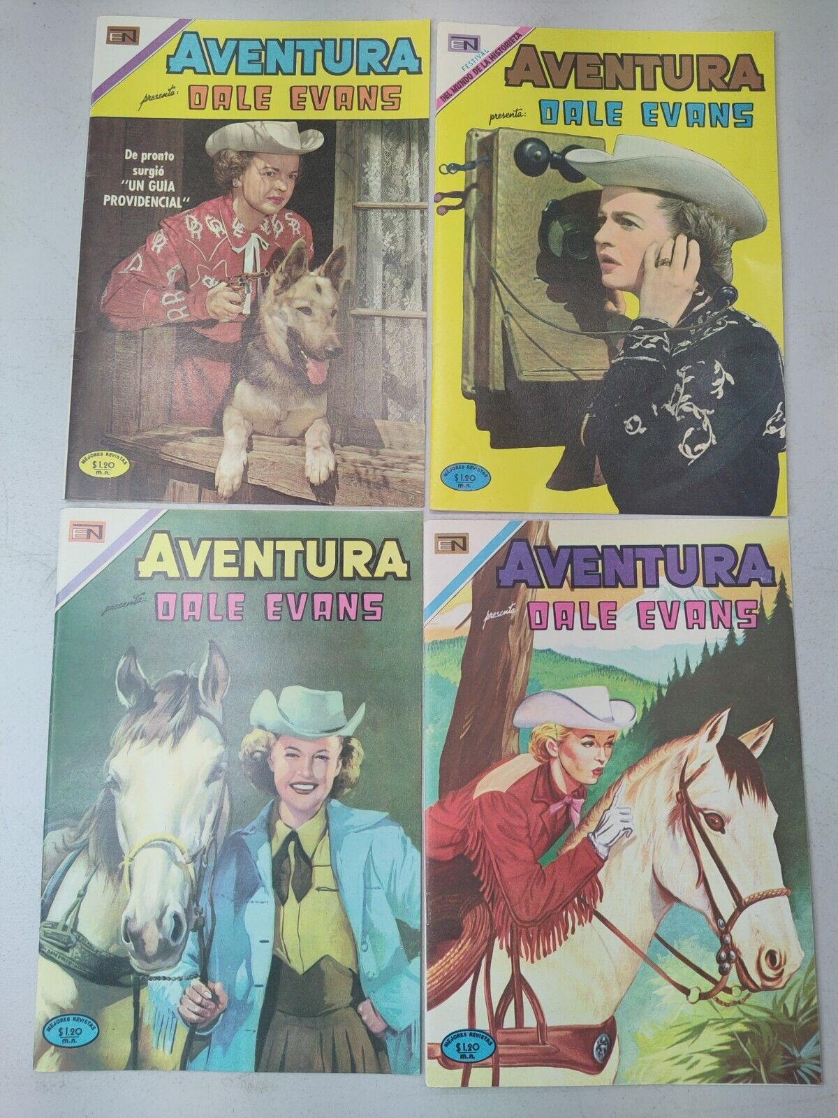 Aventura Presenta Dale Evans Mexico Spanish #617,631,649,655 COVERS ONLY 1969/70
