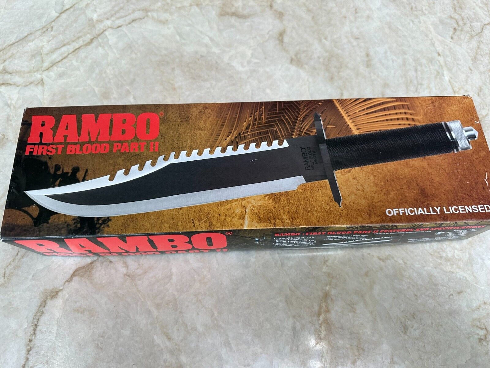 Rambo First Blood Part II Bowie Knife - Officially Licensed