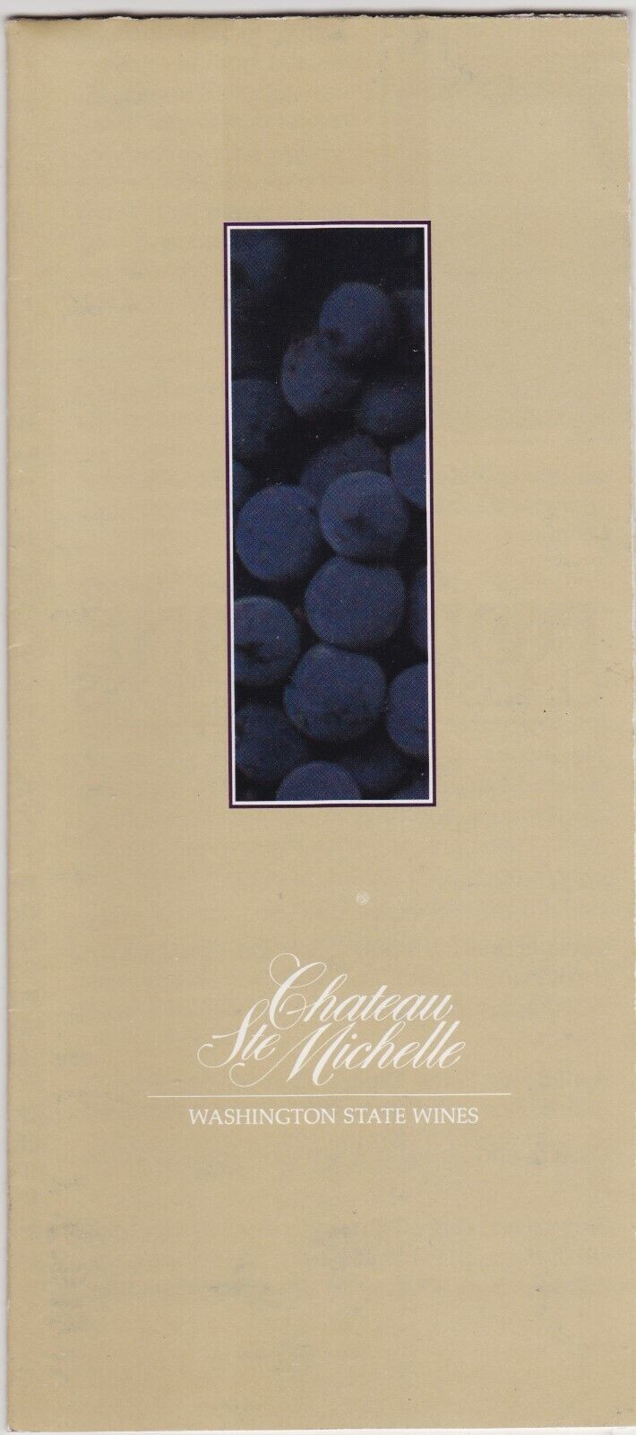 c1980 Chateau Ste. Michelle Washington State Wines Brochure