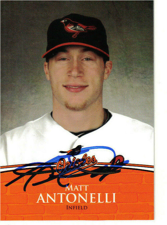 Baltimore Orioles Matt Antonelli autographed 3.5 x 5 team issued card