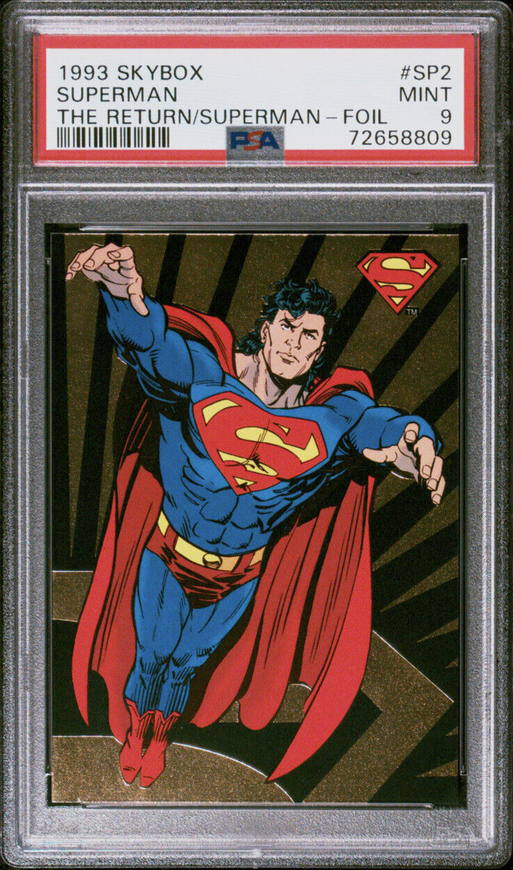 1993 Skybox The Return Of Superman #SP2 Foil Graded PSA 9 MINT LOW POP