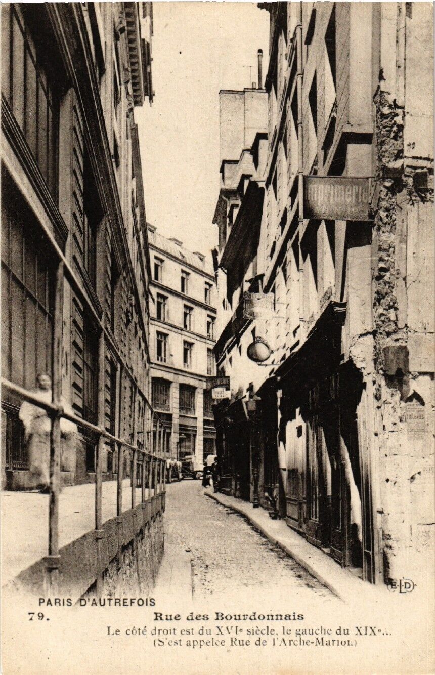 CPA AK PARIS 4e Rue des Bourbonnais. Rue de l\'Arche Marion (539838)
