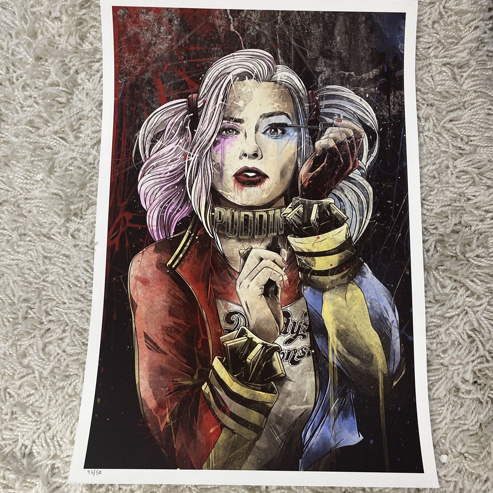 x/100 Alice Zhang Movie Poster Print Harley Quinn DC Batman Like Mondo BNG