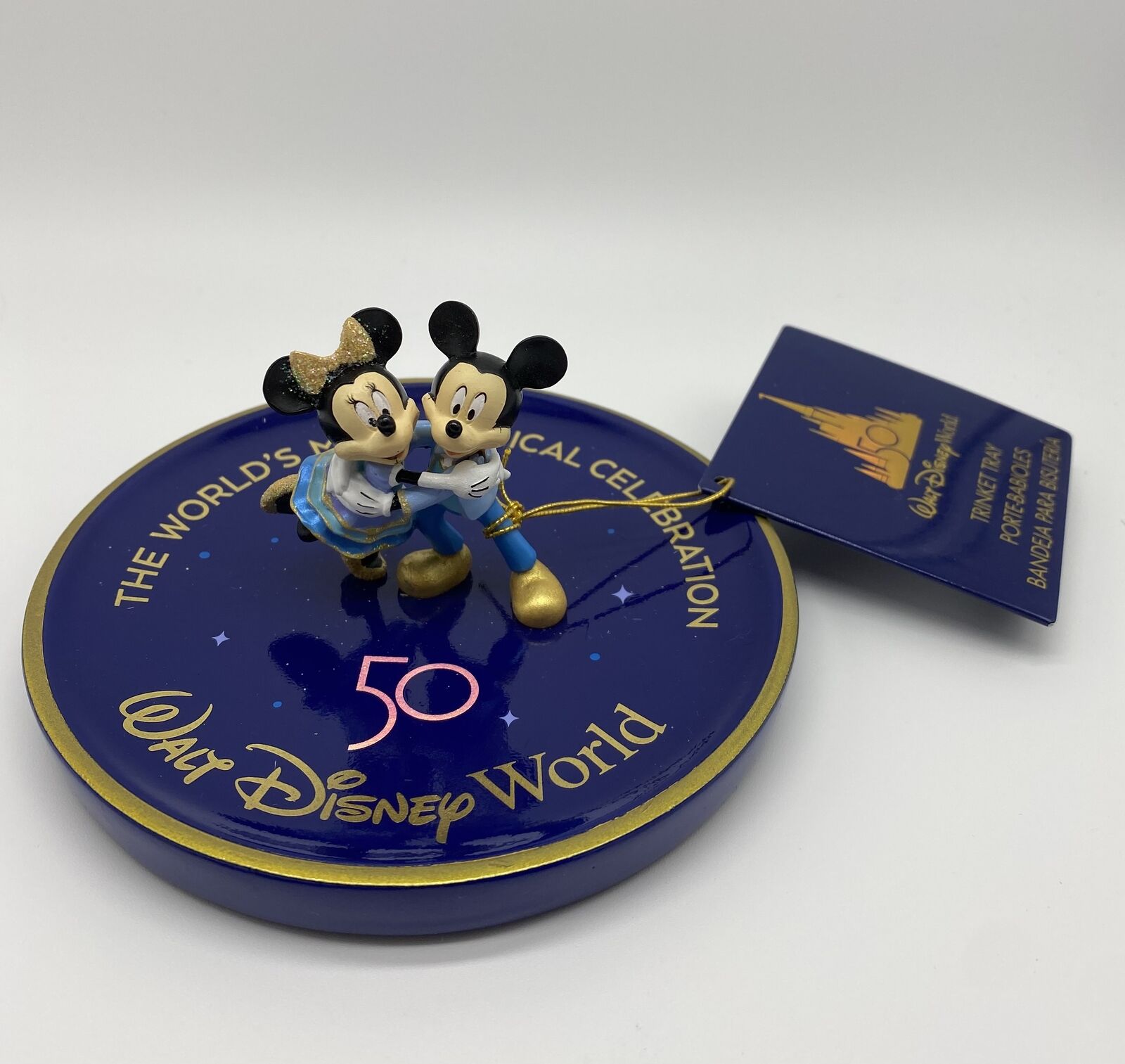 Disney Parks WDW 50th Magical Celebration Mickey Minnie Trinket Tray New wit Tag
