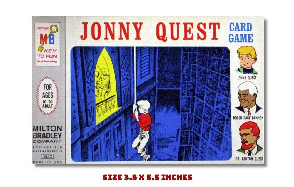 1965 JOHNNY QUEST CARD GAME MAGNET THINGS FROM THE 60\'S 3.5 X 5.5 \