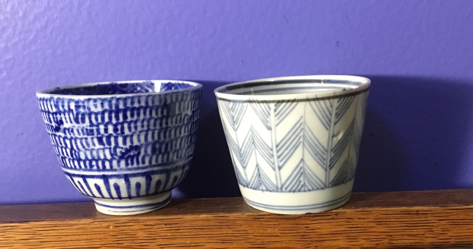 Two Antique Soba Choko Soba Cups from Japan