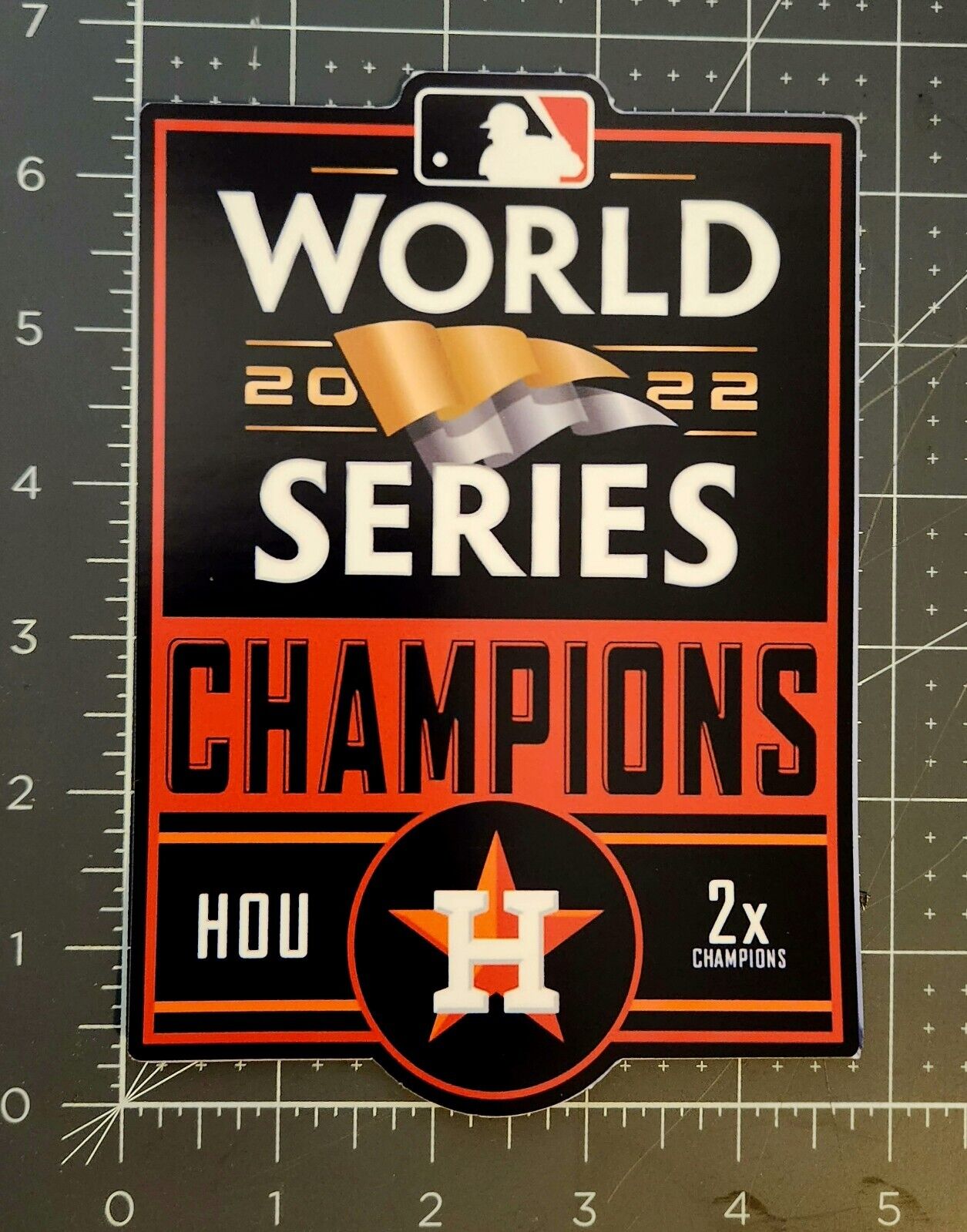 Houston Astros World Series Champions 2022 Vinyl Sticker Large