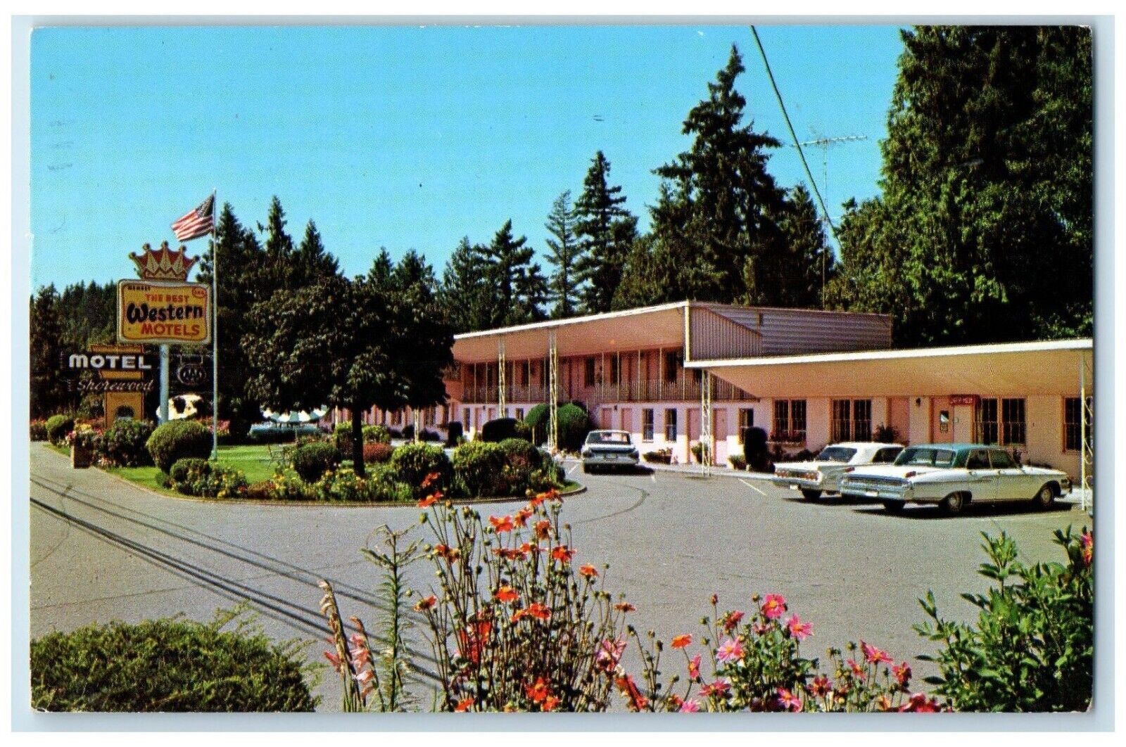 1965 Shorewood Motel Kitsap Way Golf Exterior Bremerton Washington WA Postcard