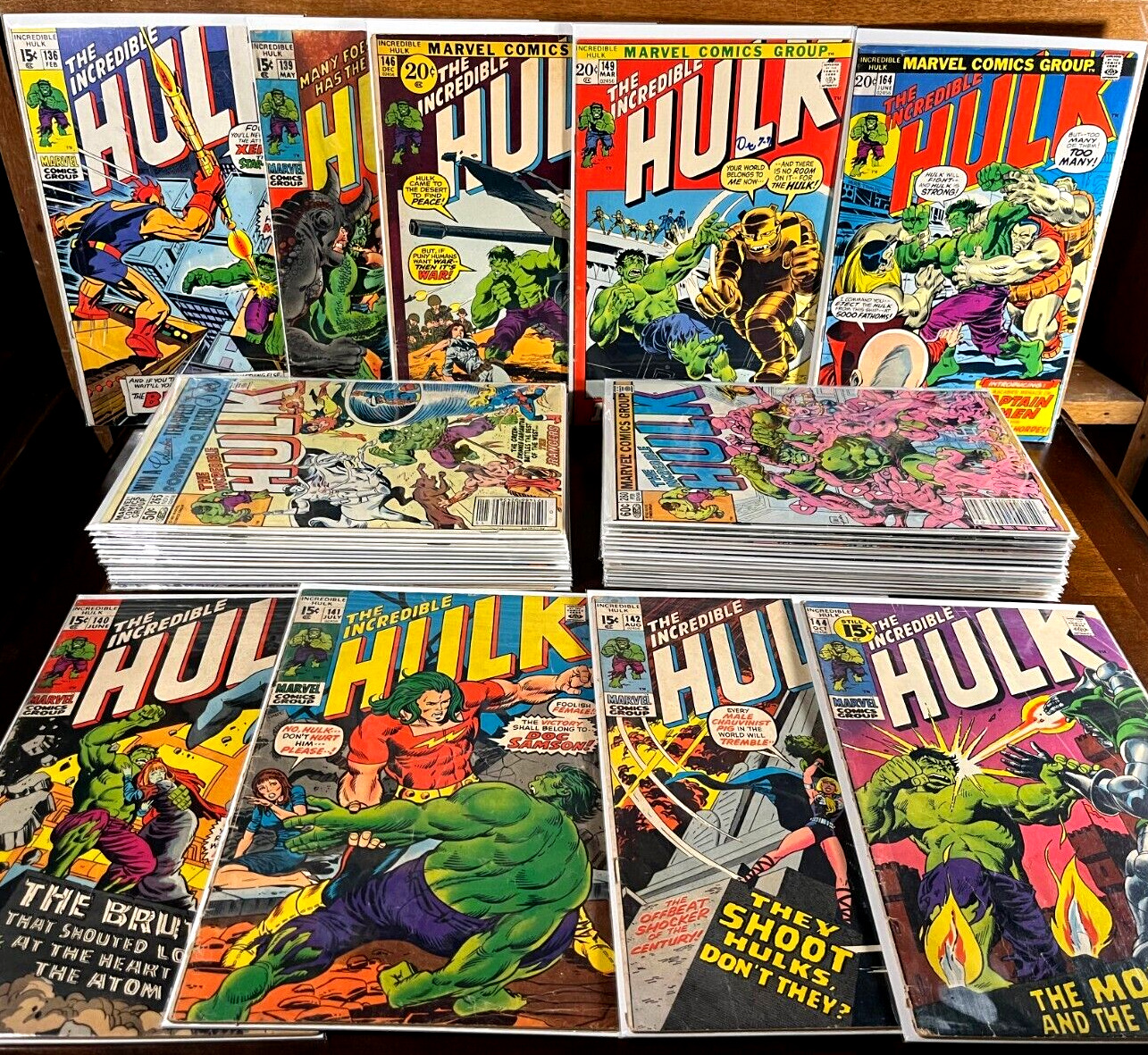 1st Appearance Lot THE INCREDIBLE HULK 136 139 140 141 142 144 146 149 164 258