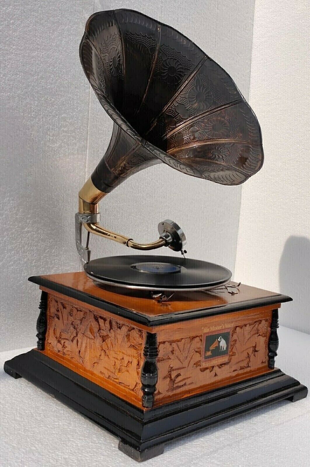 HMV Vintage Gramophone Phonograph Working Antique Audio ,win-up record players