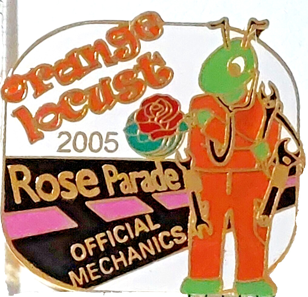 Rose Parade 2005 Orange Locust Official Mechanics Lapel Pin
