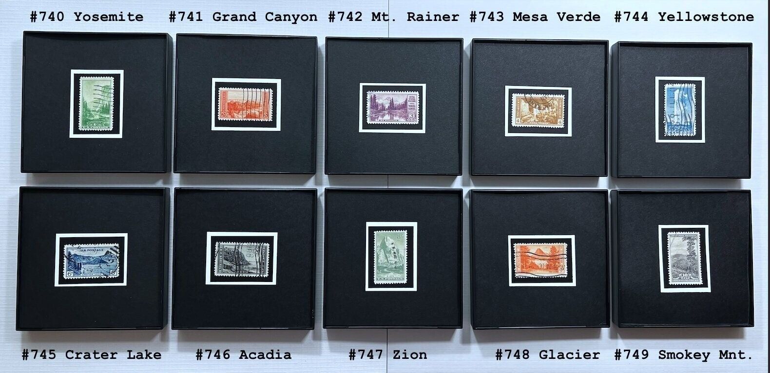1933 National Park Series - Framed Postage Stamp Vintage Collectible Set 740+