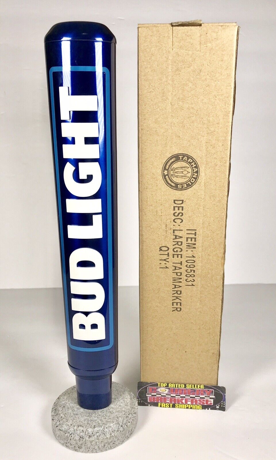 Bud Light Aluminum Logo Beer Tap Handle 12” Tall - Brand New In Box