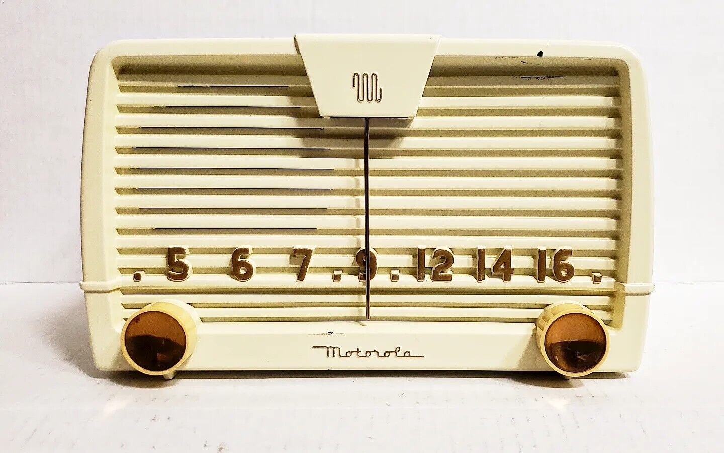 1950 Motorola 59H121 AM Tube Radio Tiara White Excellent