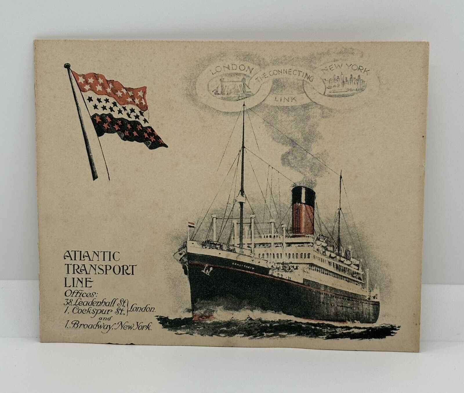Antique 1927 Atlantic Transport Line SS Minnewaska Dinner Menu