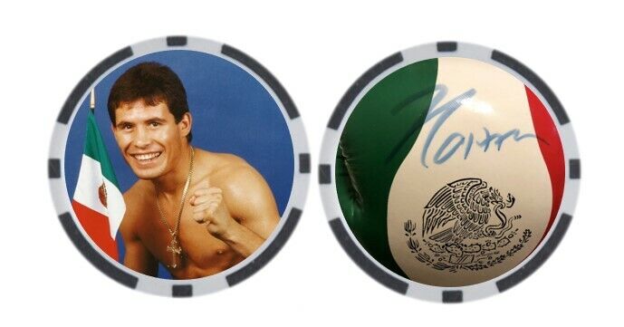 JULIO CESAR CHAVEZ / BOXING GREAT - POKER CHIP - GOLF BALL MARKER ***SIGNED***