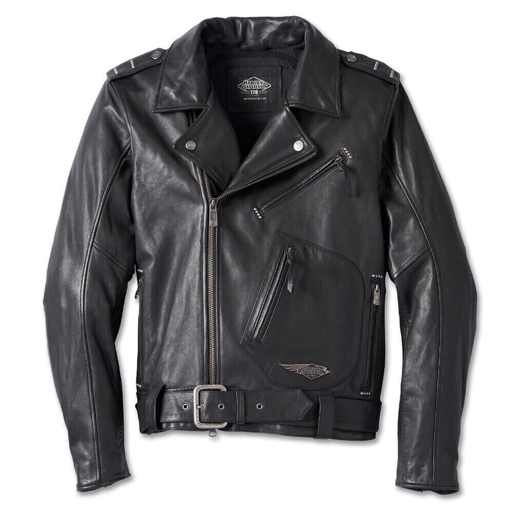Harley-Davidson Men\'s Leather Jacket 120th Anniversary Cycle Champ 97023 23VM L