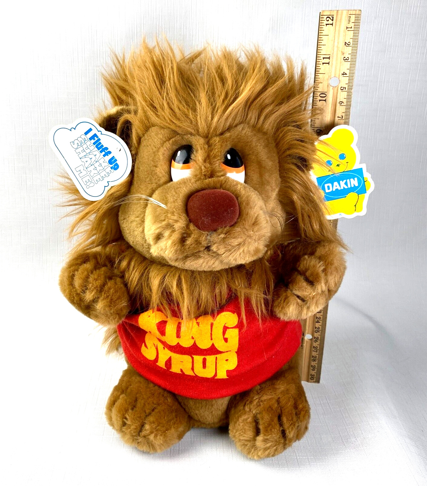 NEW w TAGS Vintage 1982 KING SYRUP LION Stuffed Animal Dakin Nature Babies 9\