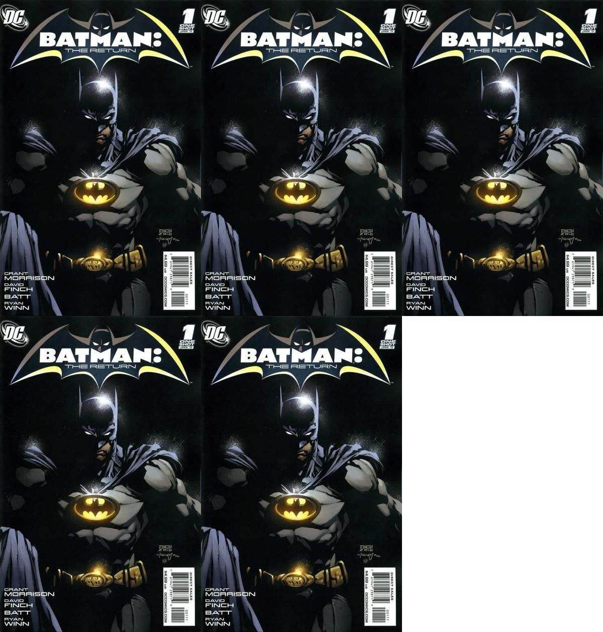 Batman: The Return (2011) DC Comics - 5 Comics
