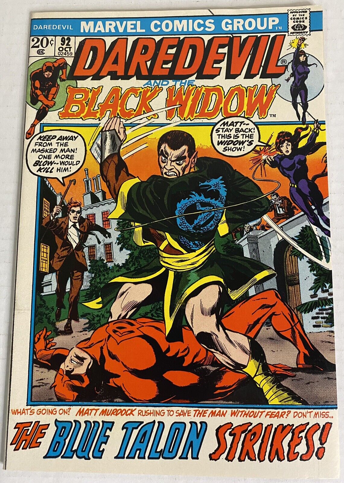 Daredevil  92  High Grade  Black Widow  Black Panther  1st Blue Talon  Conway