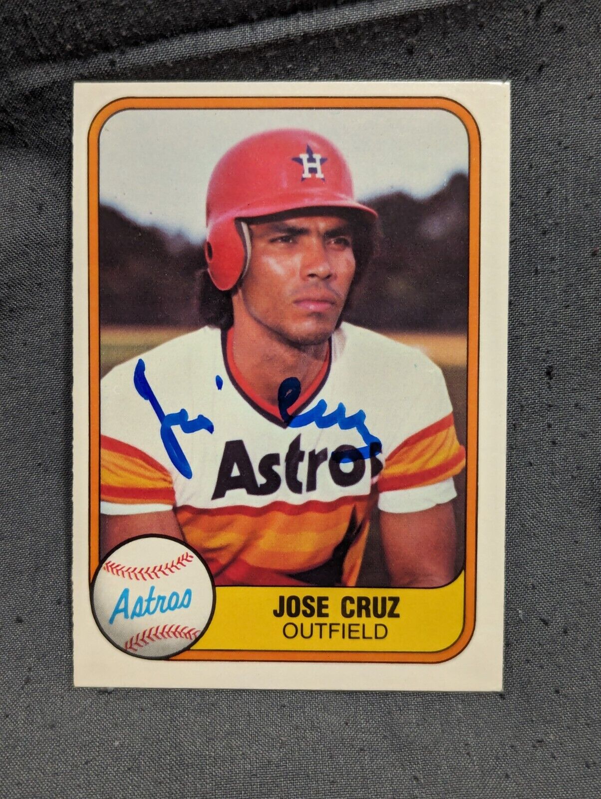 Jose Cruz Autograph Signed Card 1982 Fleer Houston Astros 