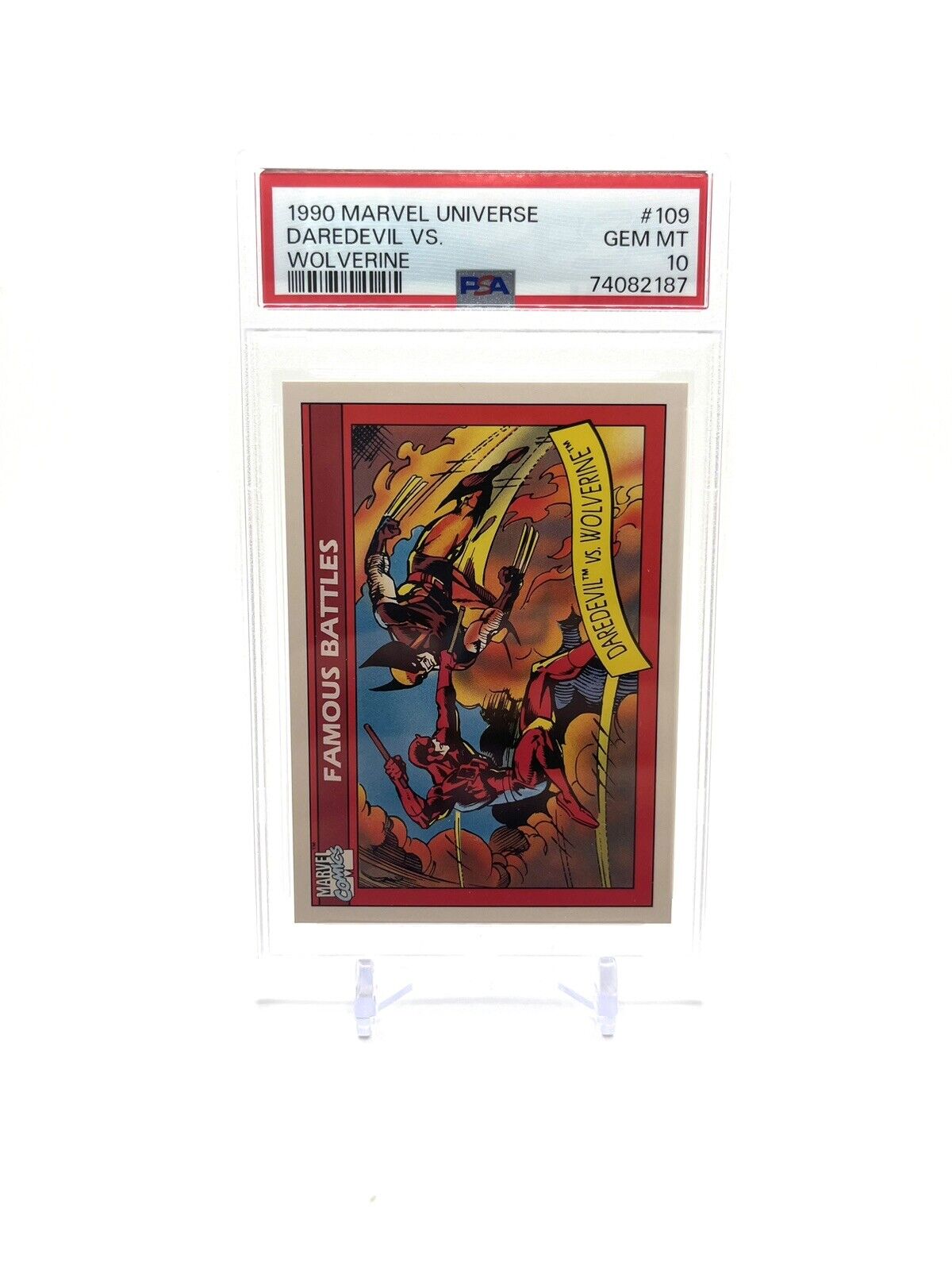1990 Impel Marvel Universe #109 Daredevil vs. Wolverine PSA 10 Gem Mint 