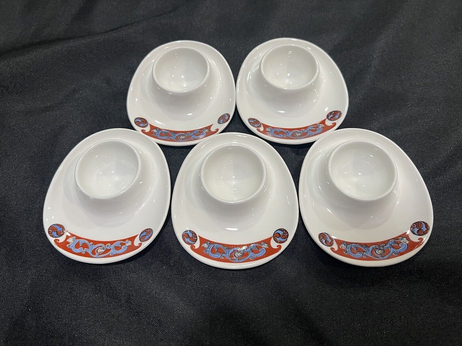 Mid century Modern Vintage Figgjo Flint Norway Egg Cups Set of 5