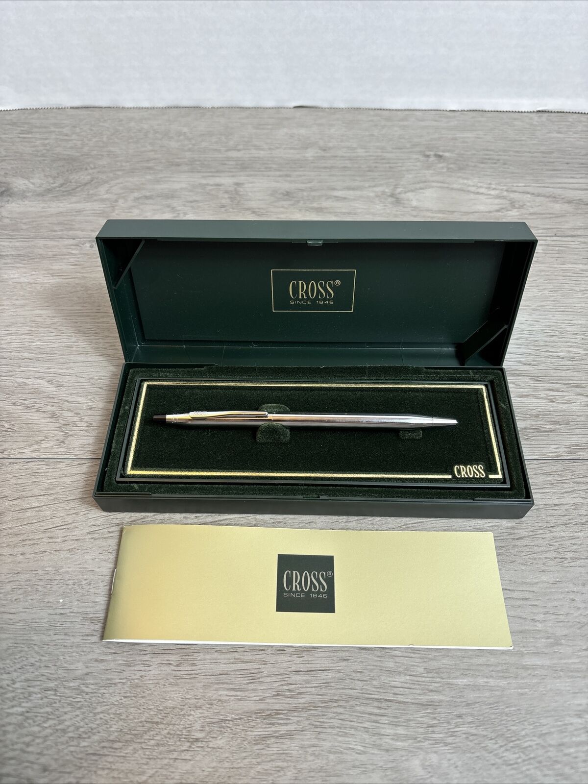 Vintage Cross Classic Chrome Ball Point Pen CHR 3502 With Box