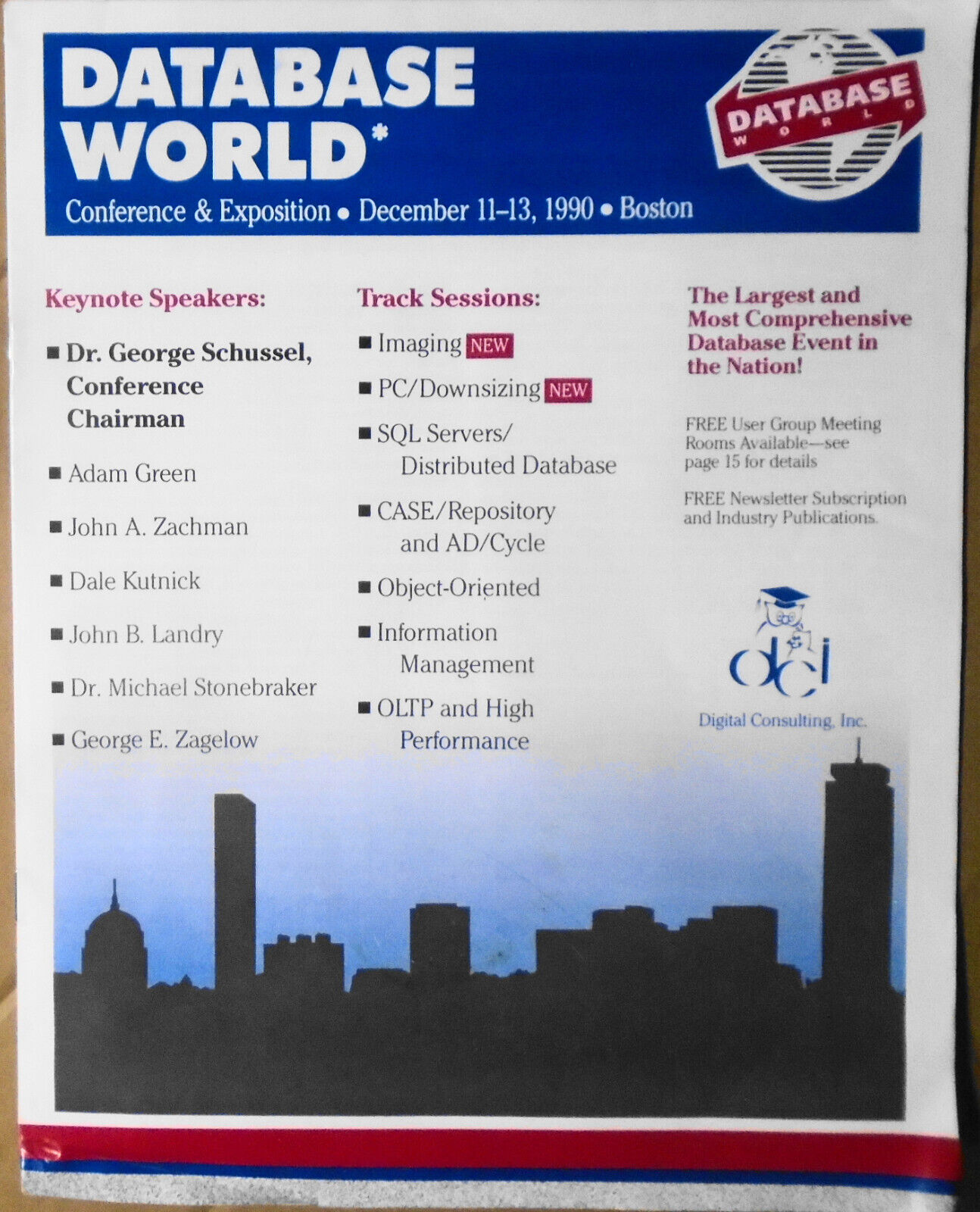Database World Conference & Expo Program, December 11-13, 1990, Boston, MA.