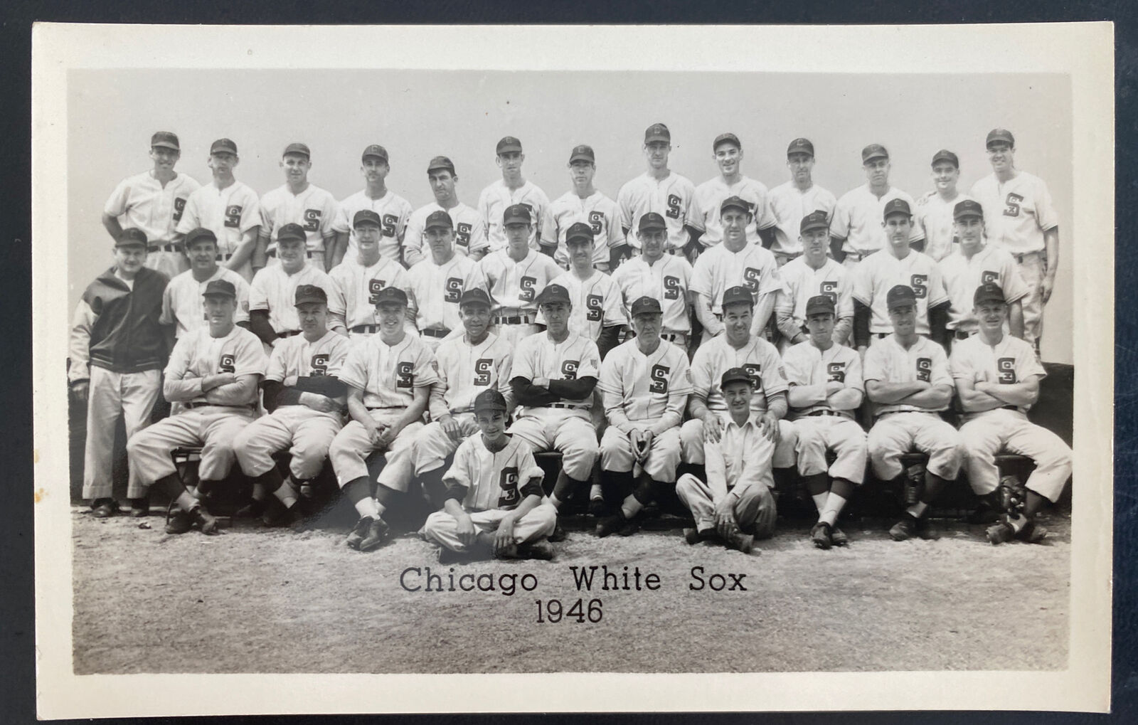 Mint USA Real Picture Postcard Chicago White Sox Baseball Team 1946