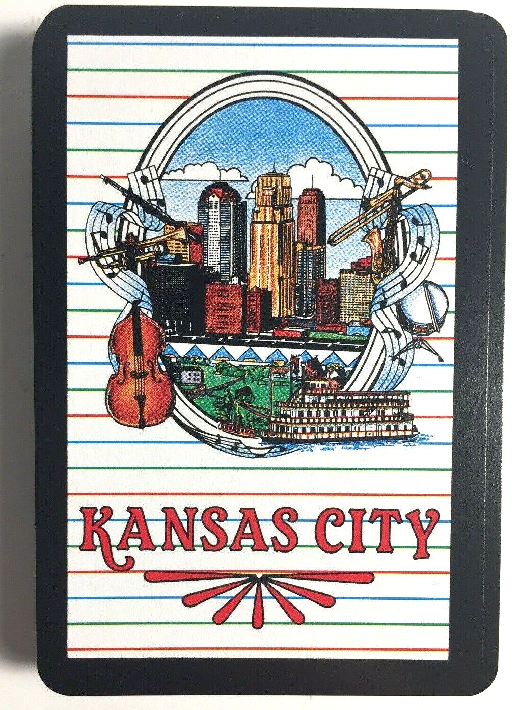 Kansas City Souvenir Playing cards Complete w/Jokers, open case, look unplayed