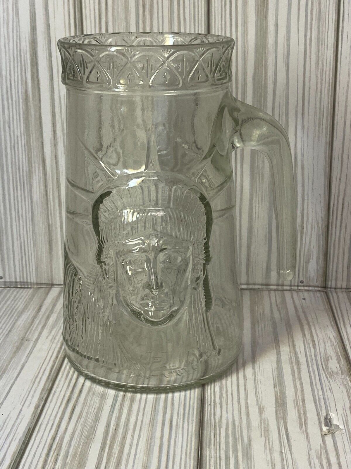 Vintage Anchor Statue of Liberty Centennial 1886-1986 Clear Glass Mug