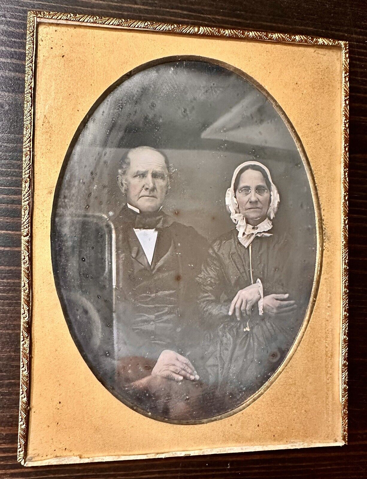 Half Plate Daguerreotype of a Man & Woman / Husband & Wife Virginia Estate 1850