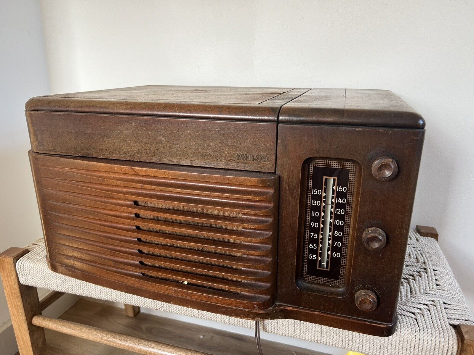 🍊Vintage Philco Tube Radio TurnTable Record Player | Model 48-1256 Works