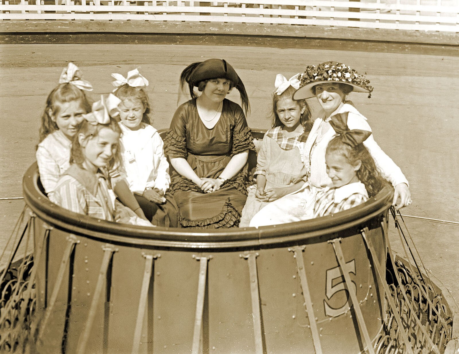 1921 Florence Macbeth & Children on Park Ride Old Photo 8.5\