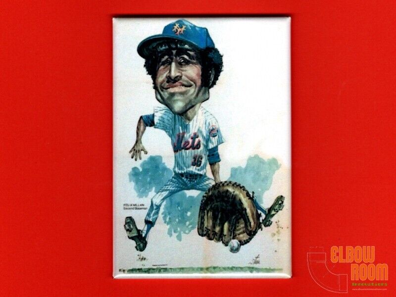 Felix Millan Stark baseball caricature 2x3\