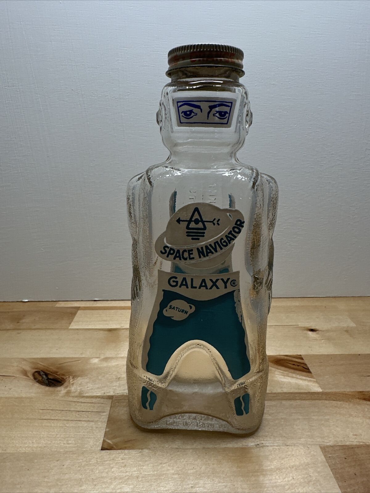 1950s GALAXY SYRUP BANK BOTTLE - SPACE NAVIGATOR & LID (I889) 