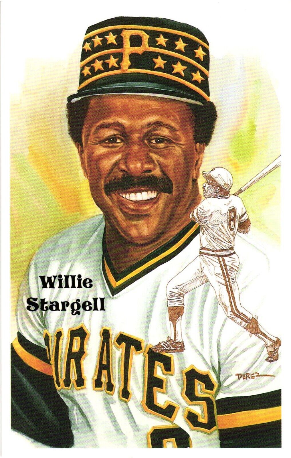 Willie Stargell 1980 Perez-Steele Baseball Hall of Fame Limited Edition Postcard