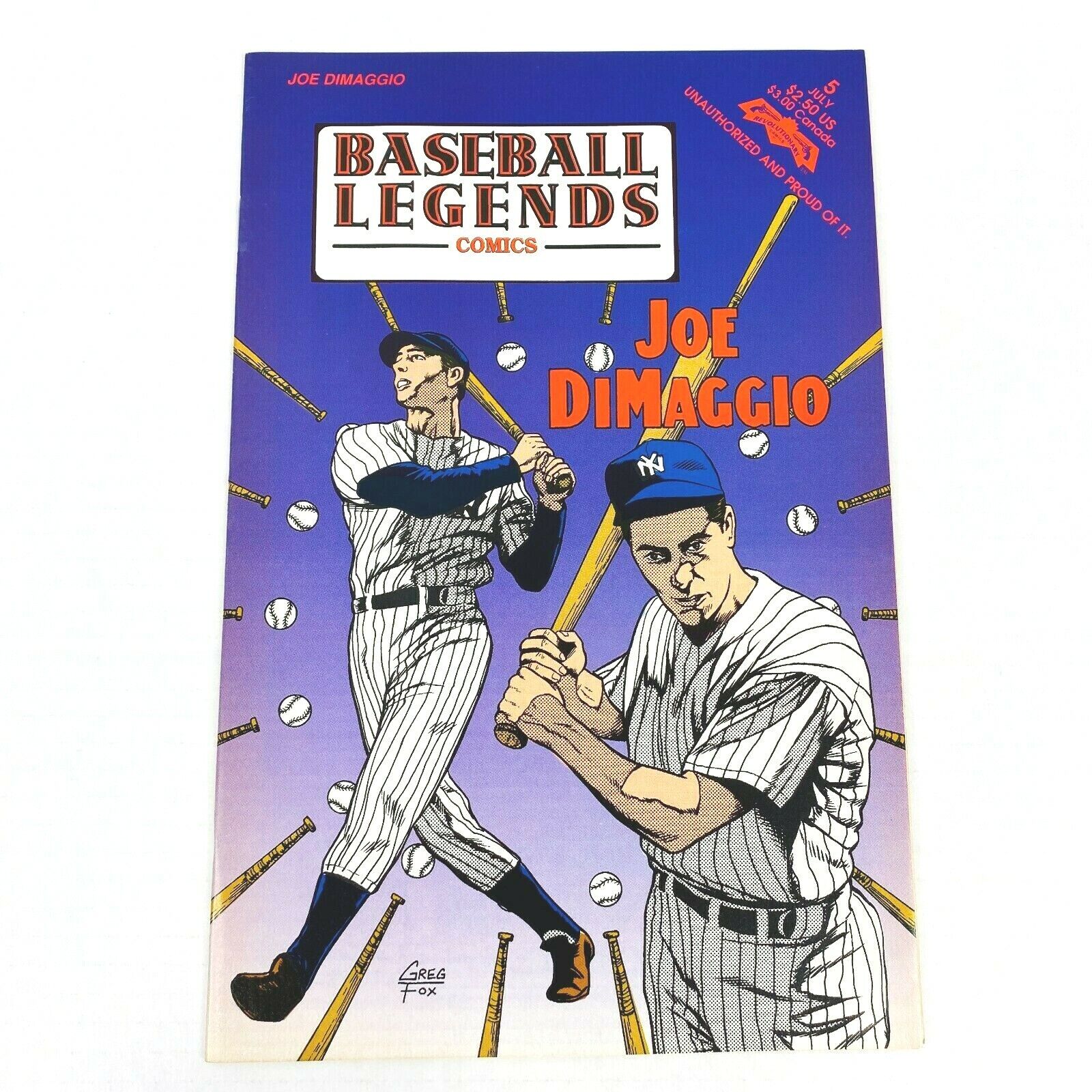 Joe Dimaggio Baseball Legends Comics #5  1992 Comics Book Baseball MLB Biography