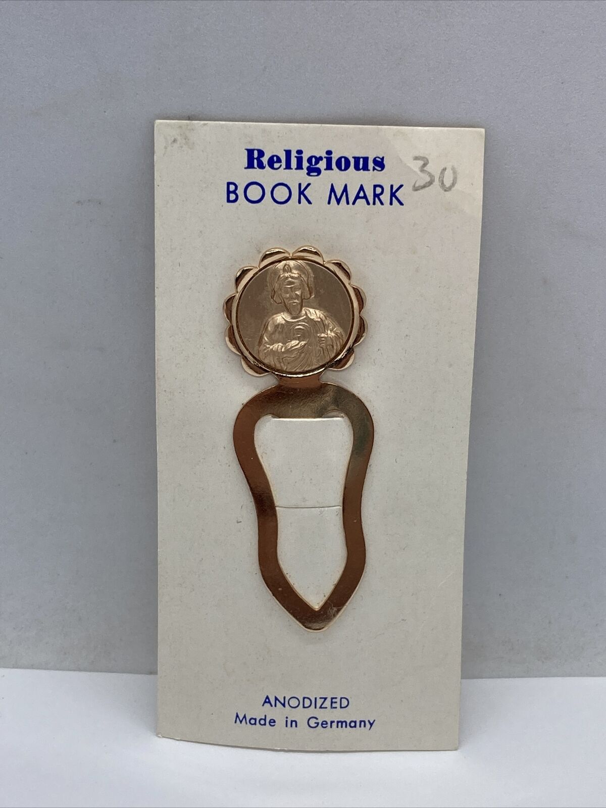 Vintage Anondized Religious Book Mark - Made in Germany