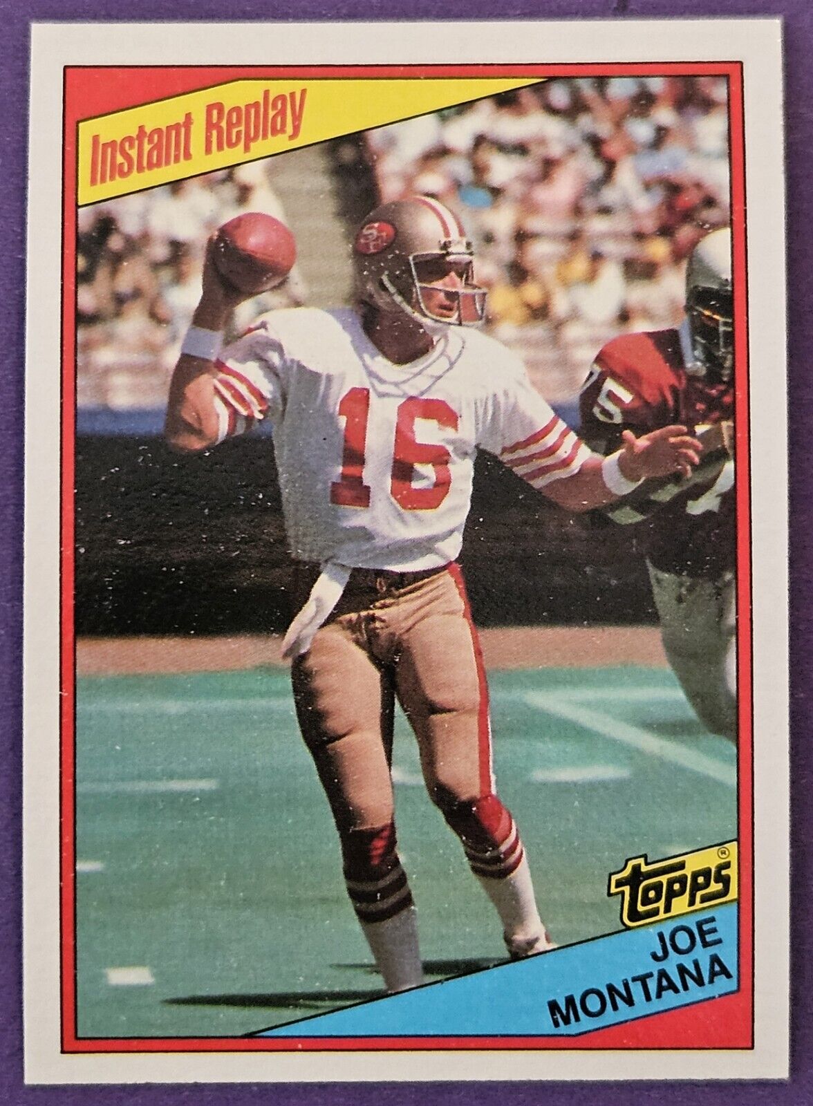 1984 Topps #359 Joe Montana Instant Replay Football card San Francisco 49ers HOF