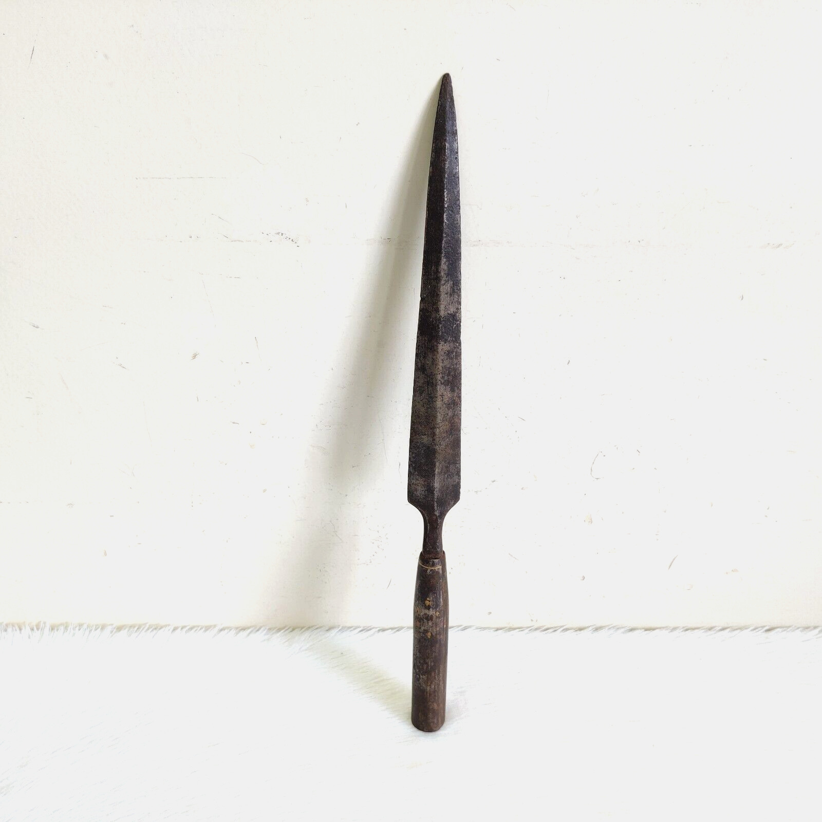 19c Vintage Handcrafted Original Old Steel Spear Head Decorative Collectible 16
