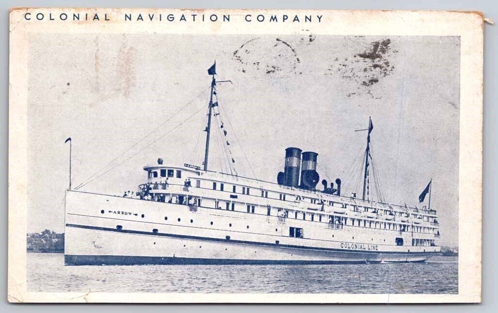 eStampsNet - Colonial Navigation Company Steamer Arrow Postcard 