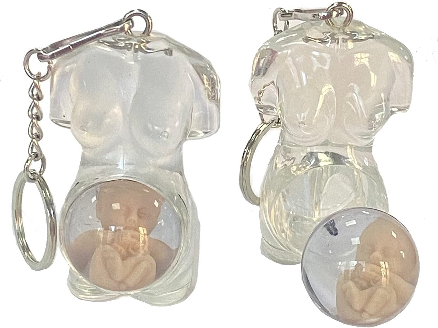 Rare & Cool Mother Baby Keychain  - Pop Out The Ball To 