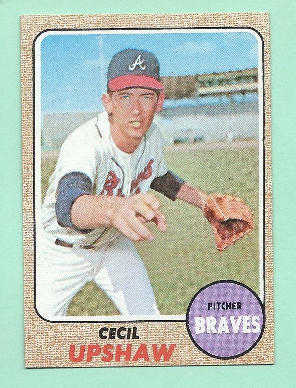 1968 Cecil Upshaw, Atlanta Braves #286, NrMt.