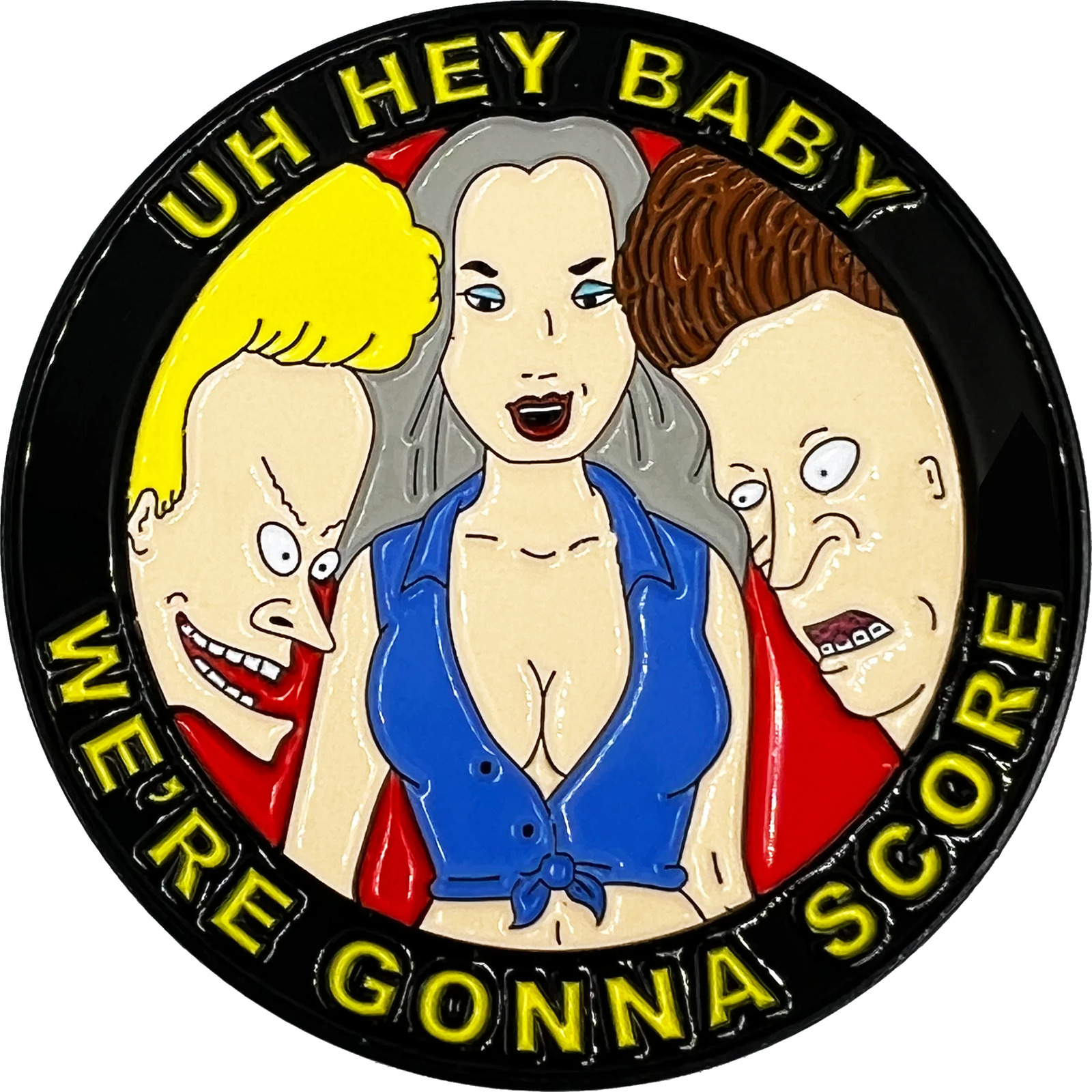 DL13-001 BANG MILFS Challenge Coin not thin blue line or Police just a funny jok
