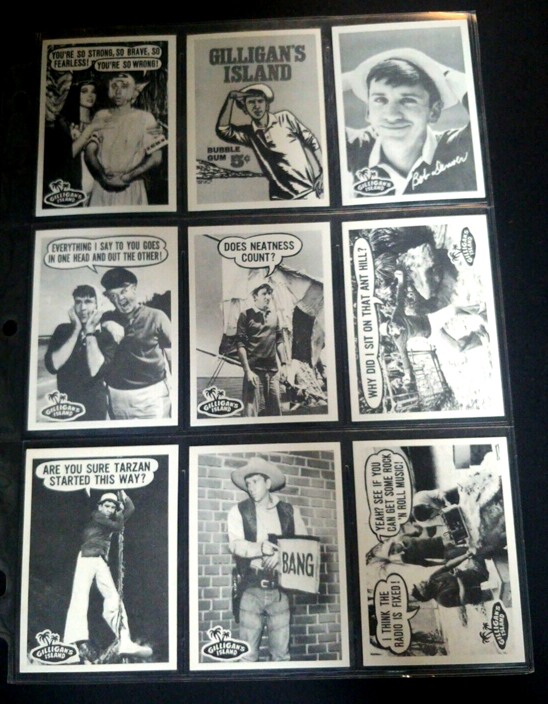 1965 Topps GILLIGAN\'S ISLAND 9 card REPRINT  Limited Edition-2,500 issued
