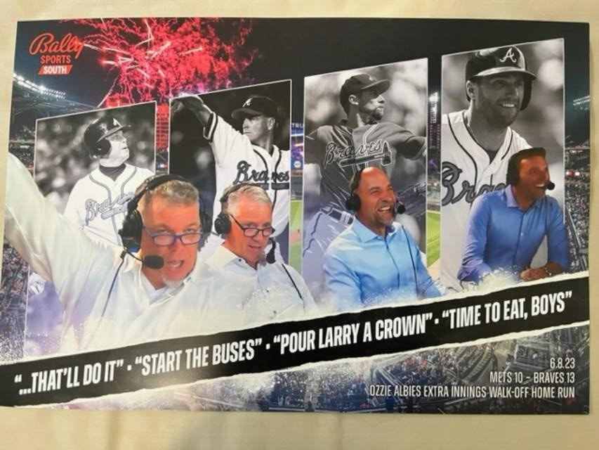 Chipper Jones/Tom Glavine/John Smoltz Buy Larry a Crown Atlanta Braves Poster