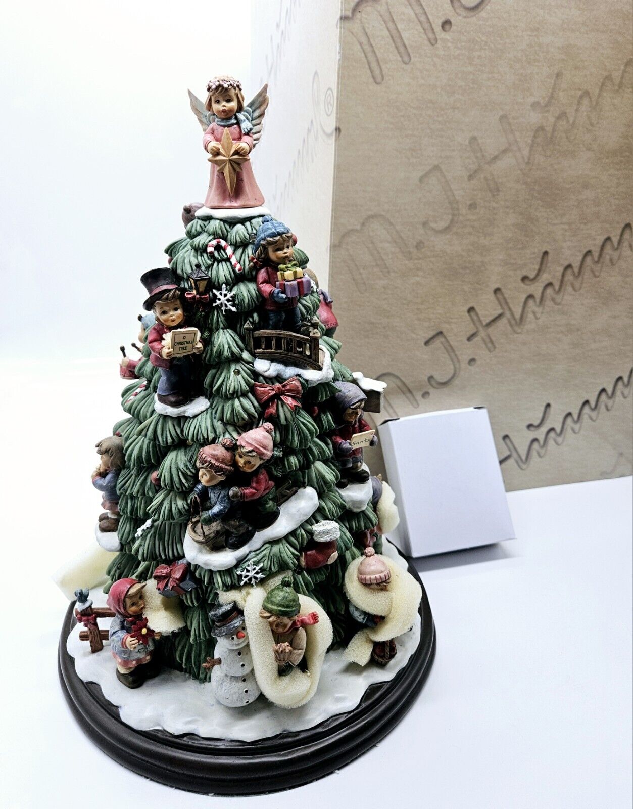 Danbury Mint Hummel Christmas Tree Figurine Light Up Working in Box COA 